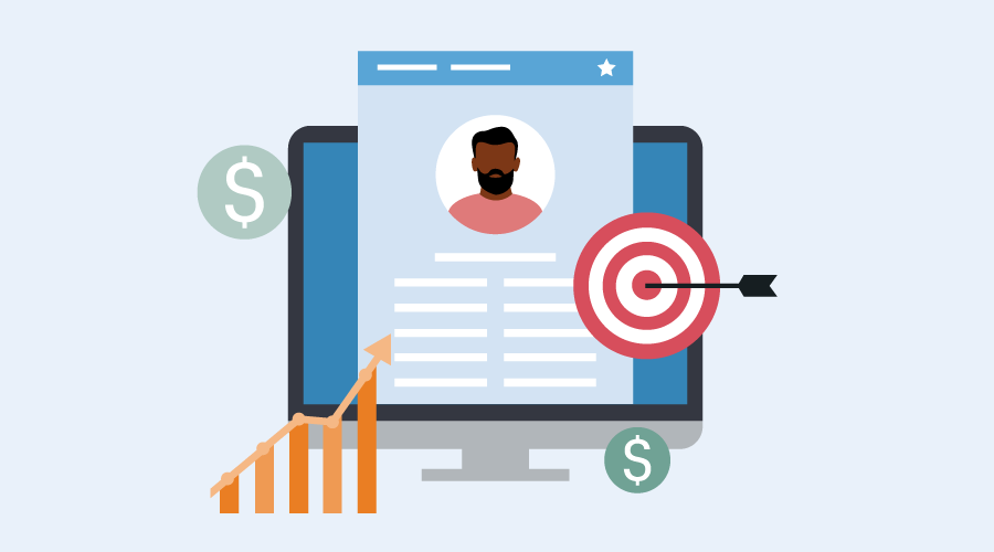 A computer showing various cartoon illustrations 